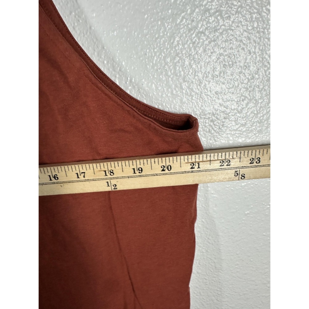 Nike‎ Tank Top Womens XL Rust Brown Crop Drawstring Hem Athletic Shirt Casual - Picture 5 of 7